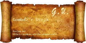 Gombár Ulrik névjegykártya